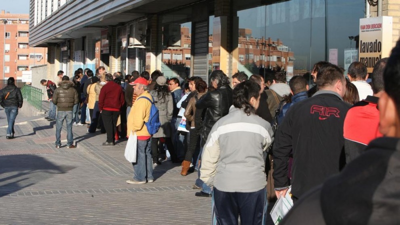 Aumento desigual del paro en la zona sur de Madrid.