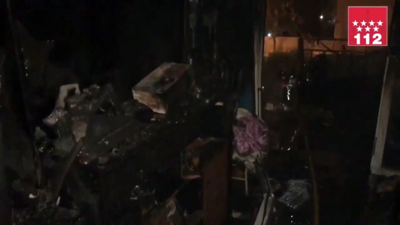 Cinco personas intoxicadas en el incendio de una vivienda en San Martín de la Vega.