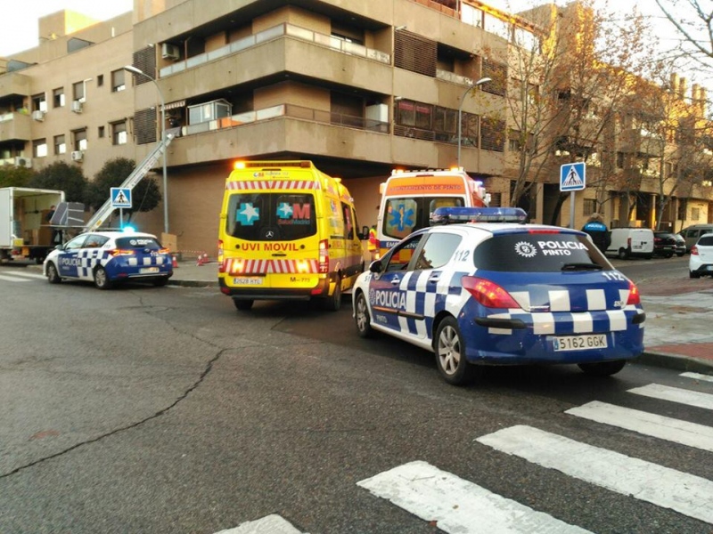 Dos accidentes en Pinto en menos de diez minutos a causa del hielo.