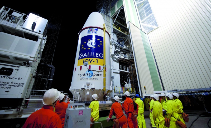 Preparativos para el lanzamiento de un módulo del sistema Galileo desde la base de Kourou, en la Guyana francesa.