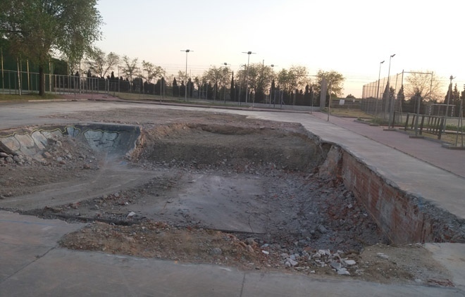 Emplazamiento del skatepark de Pinto.