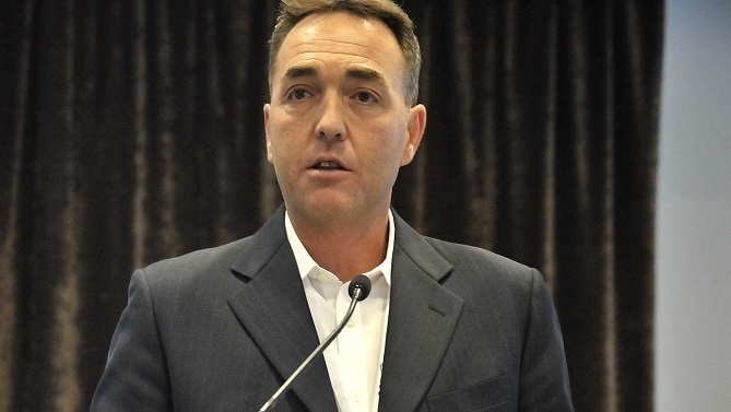 Óscar Garvín, presidente del Atlético de Pinto.