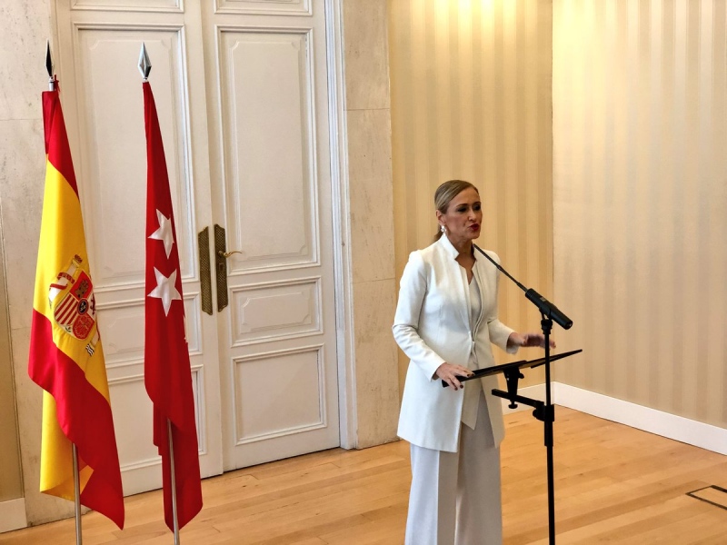 Rueda de prensa sobre la dimisión de Cristina Cifuentes.