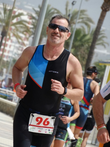 Alberto Alonso durante el Triatlón Torre del Mar-Costa del Sol de Málaga.