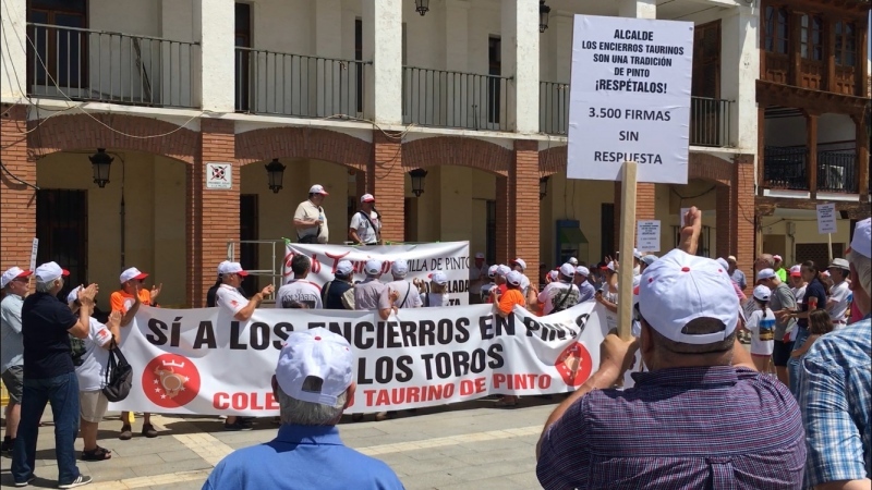 Manifestación taurina en Pinto.