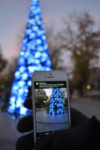 Árbol de Navidad del parque Egido.