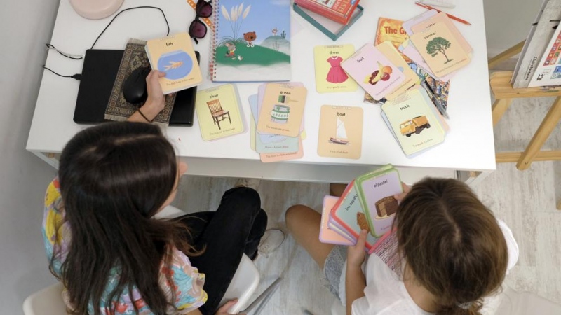 Niños durante actividades extraescolares.