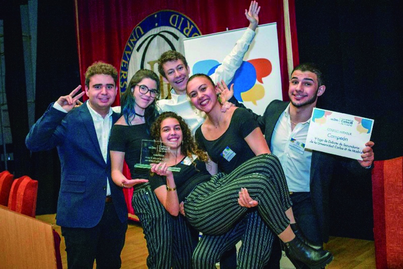 El colegio Mirasur gana la V Liga de Debate de la Universidad Carlos III de Madrid.
