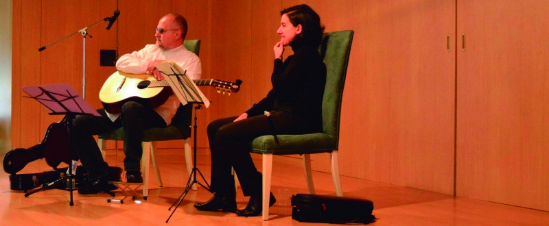 Alberto Lobato y Silvia Estrada en uno de sus últimos conciertos.