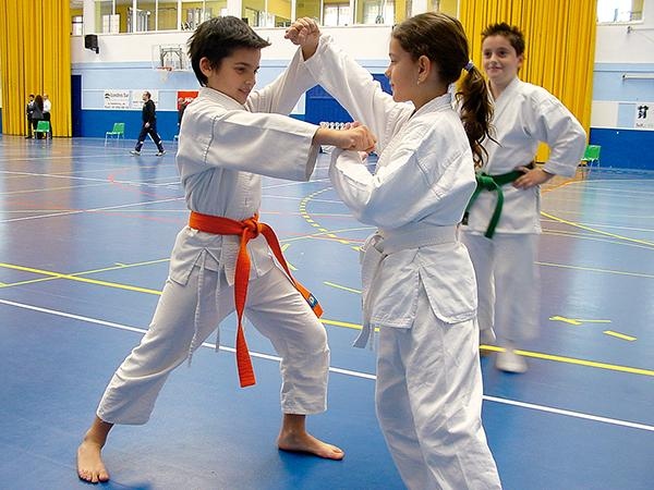Jóvenes karatekas.