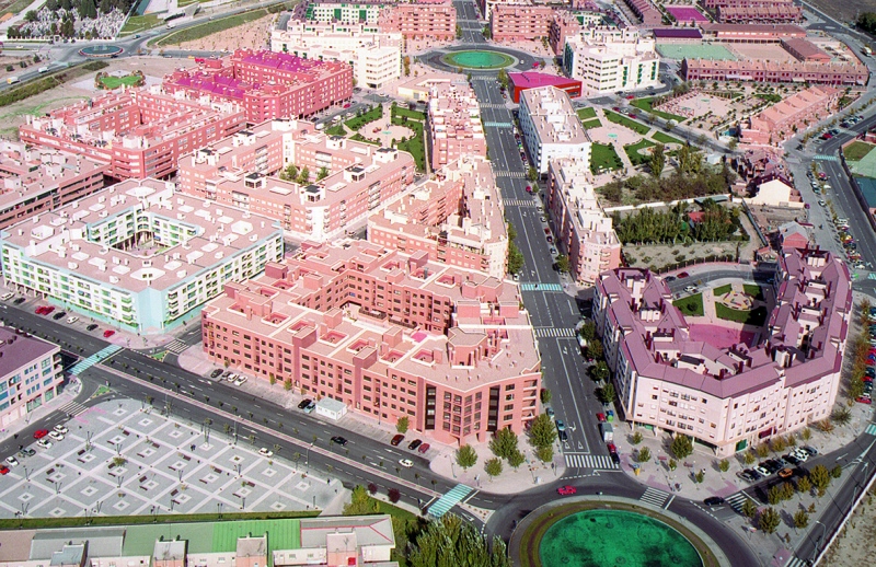 Vista aérea del barrio de Parque Europa.