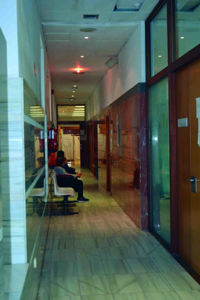 Pasillo del Centro de Salud de Ciempozuelos.
