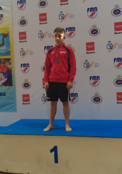 Julio Luengo en el podio.