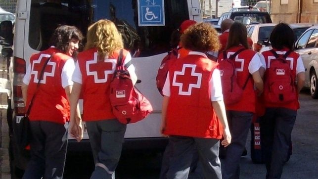 Voluntarios de Cruz Roja.