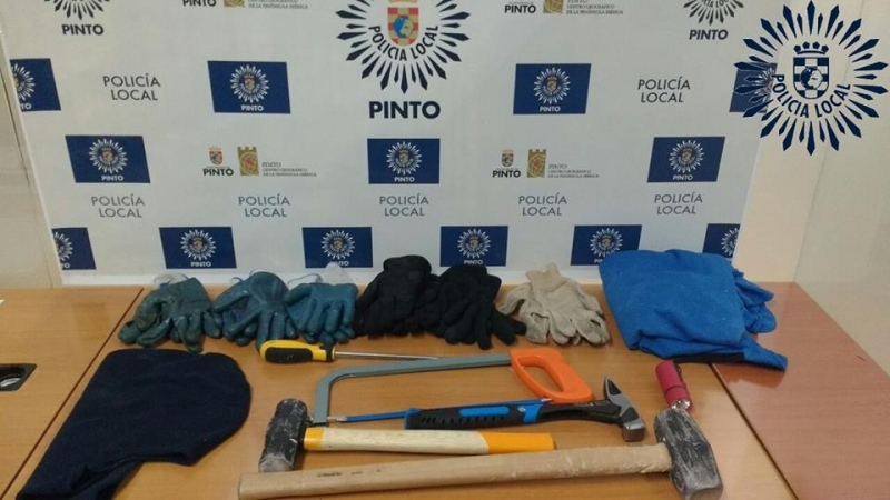Material incautado por Policía Local.