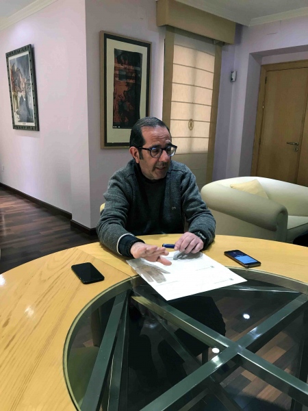 Rafael Sánchez durante la entrevista.
